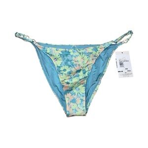 NWT RVCA blue floral bikini bottoms